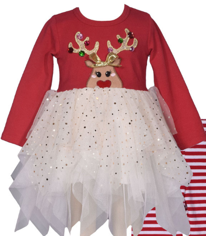 Bonnie Jean - Reindeer Ballerina Dress