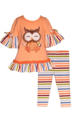 Bonnie Jean - Fall Owl Shirt and Legging Set