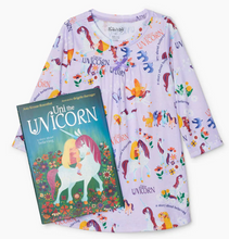 Load image into Gallery viewer, Books to Bed  - Girls Night Gown &amp; Book Set (More Options)