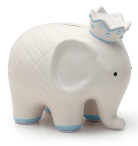 Child To Cherish - Elephant with Crown Piggy Bank