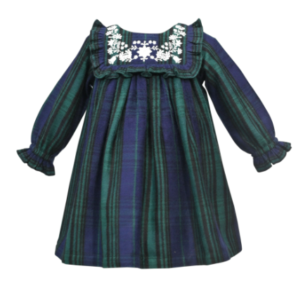 Cotton Kids - Plaid Cotton Baby Girl Dress