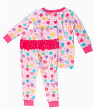 Load image into Gallery viewer, Be My Valentine - Baby/ Toddler Ruffle Long Sleeve Pajama Set