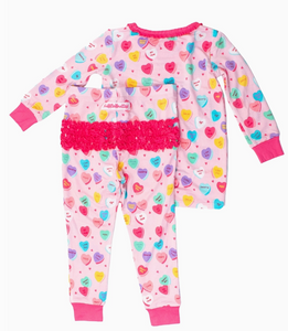 Be My Valentine - Baby/ Toddler Ruffle Long Sleeve Pajama Set