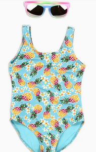 Penguin Kids - Pineapple Swimsuit with Sunglasses