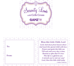 Ganz - Serenity Lamb with Crib Cross