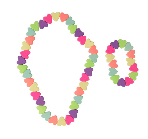 Great Pretenders - Sweet Tart Heart Necklace/ Bracelet Set