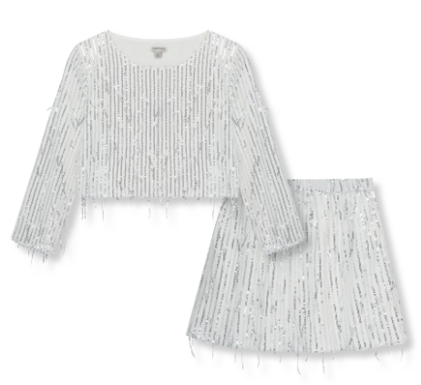 Habitual Girl -  All-over Fringed Sequins Set