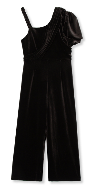 Habitual Girl- Velvet Asymmetrical Jumpsuit (More Colors)