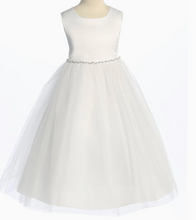 Load image into Gallery viewer, Kid’s Dream - Rhinestone &amp; Pearl Trim Dress 538-G