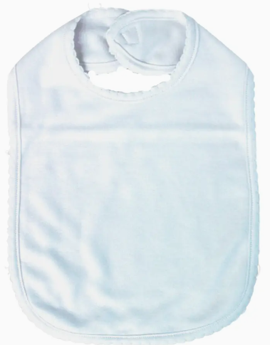 Laughing Giraffe - White Scallop Bib