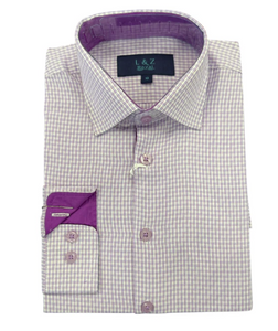 childrens purple dress shirts Boy's Purple Dress Shirt - Size: 7