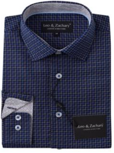 Leo & Zachary - Blue Chain Dress Shirt
