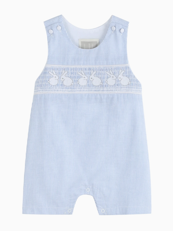 Lil Cactus - Seersucker Easter Bunny Shortall