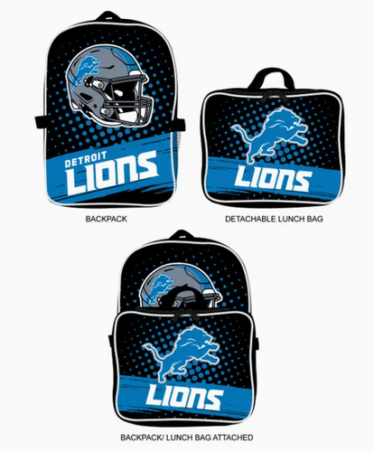 Detroit Lions - Backpack + Lunch Box