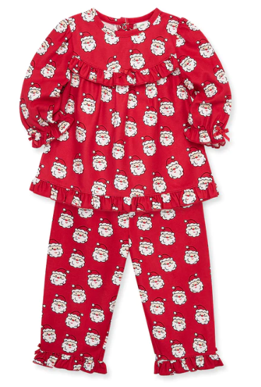Little Me - Little Girls Santa PJ Set