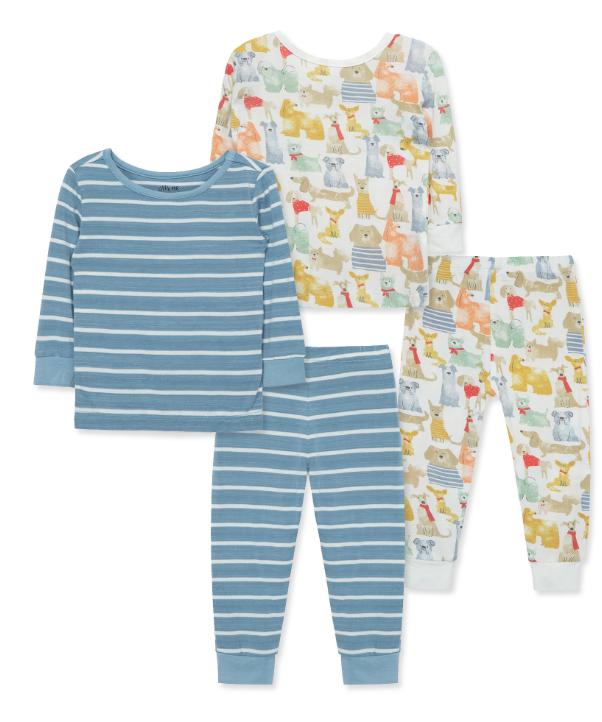 Little Me -  Puppy 4pc. Bamboo PJ