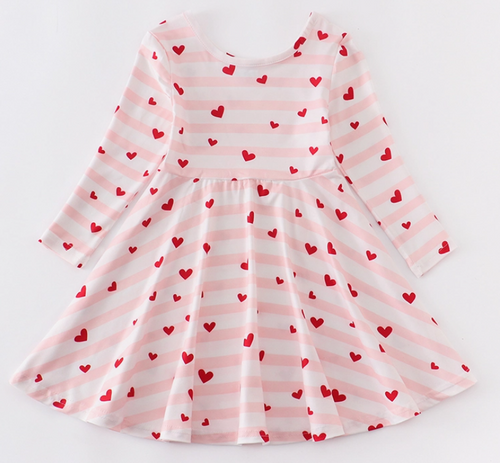 Little Trendy - Heart Print Dress