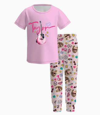 Little Trendy - Swiftie Short Sleeve PJ Set