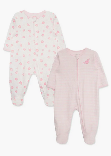 Little Me - Pink Petals 2 Piece Sleeper