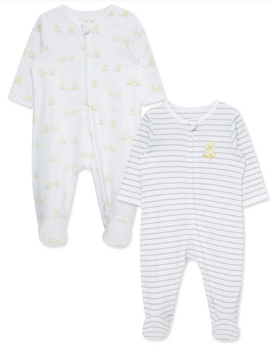 Little Me- Splashy Ducks 2PC Sleeper Set