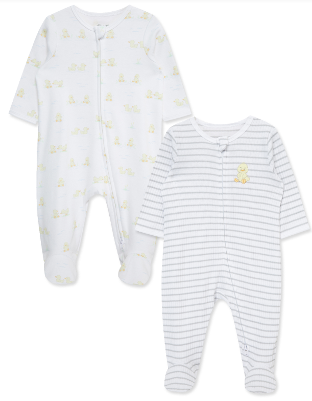 Little Me- Splashy Ducks 2PC Sleeper Set