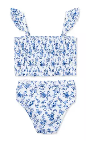 Little Me-  Blue Floral Swimsuit Baby