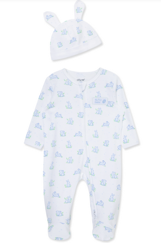 Little Me - Blue Bunny Sleeper + Hat