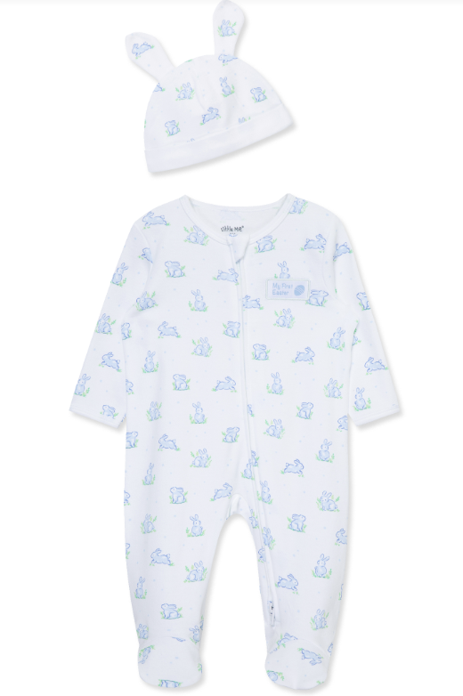 Little Me - Blue Bunny Sleeper + Hat