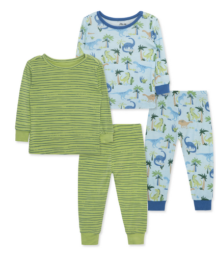 Little Me -  Dino 4Pc. Bamboo Pj.