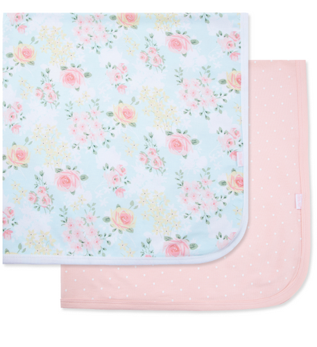 Little Me - Rose Meadow Receiving Blankets 2 Pack