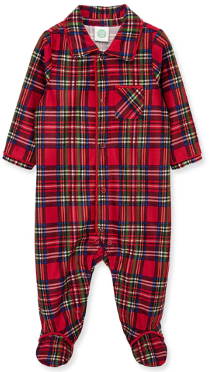 Little Me -  Plaid Footie