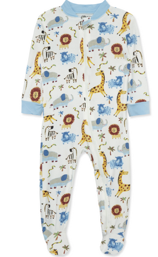 Little Me -  Safari Zip Front Sleeper