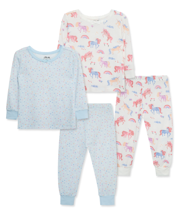 Little Me - Unicorn 4Pc. Bamboo Pajama