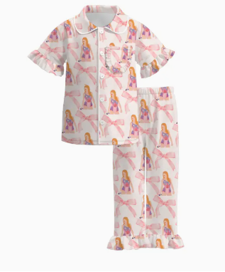 Little Trendy - Taylor Swift PJ Button Up