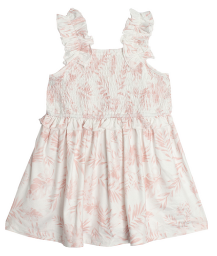 Mabel & Honey - Toddler Ruffled Print Dress