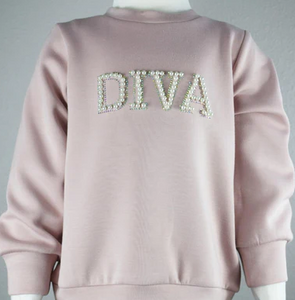 ML Kids Sweatshirt "Diva" with Pearls