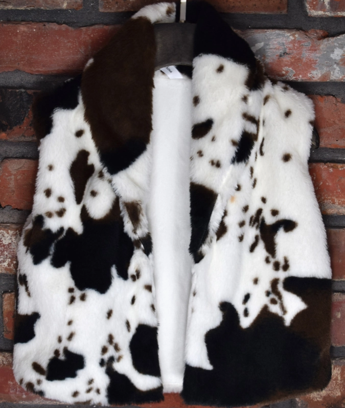 ML Kids - Faux Fur Cow Print Vest