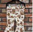 ML Kids - Cow Print Raw Edge Flair Jeans (More Colors)