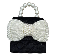 Load image into Gallery viewer, ML KIDS - Velvet Purse Pearl Bow (More Colors)