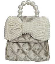 Load image into Gallery viewer, ML KIDS - Velvet Purse Pearl Bow (More Colors)