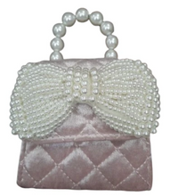 Load image into Gallery viewer, ML KIDS - Velvet Purse Pearl Bow (More Colors)