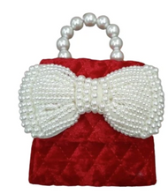 Load image into Gallery viewer, ML KIDS - Velvet Purse Pearl Bow (More Colors)