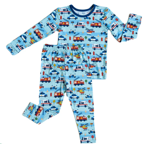 Macaron + Me - Rescue Long Sleeve Jammies Set