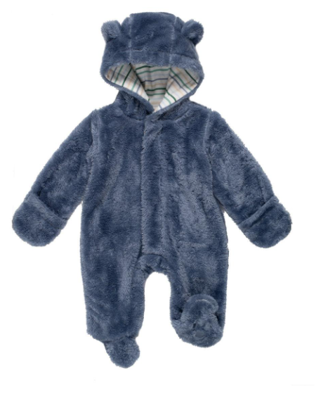 Fuzzy sales baby snowsuit
