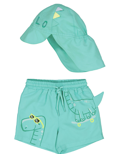 Mayoral - Dino Swim Shorts w/ Hat