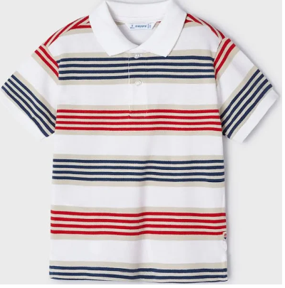 Mayoral- Striped Polo