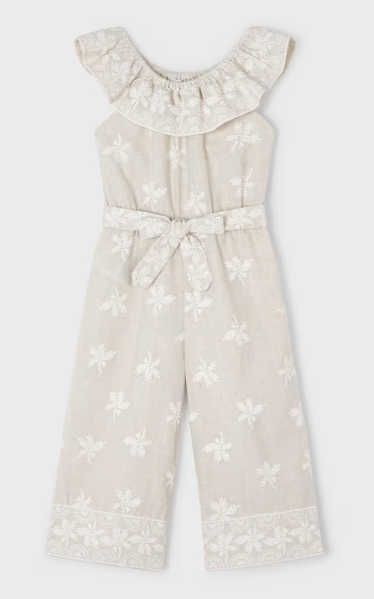 Mayoral - Palm Print Linen Jumpsuit