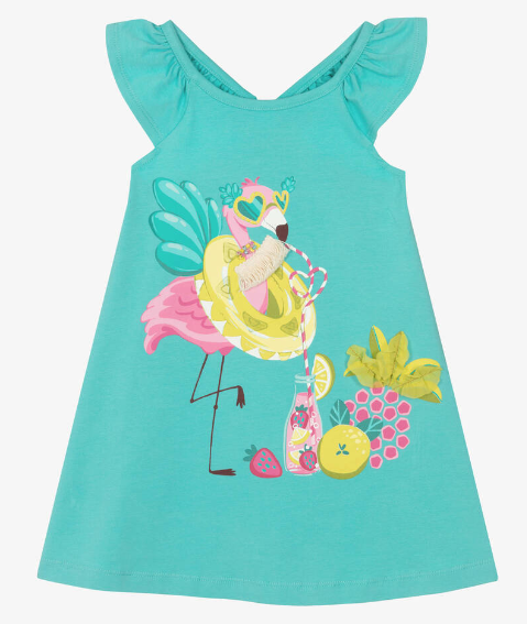 Mayoral - Aqua Flamingo Dress 3944