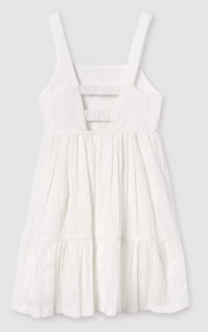 Mayoral- White Eyelet/ Embroidered Dress