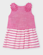 Load image into Gallery viewer, Mayoral- Fuchsia Striped Skirt Set